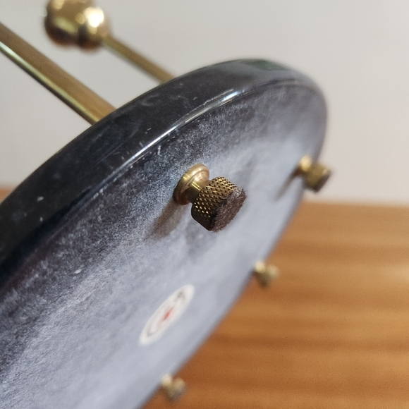 Vintage Himark Giftware Brass Graduated Candlestick Holders in Black Marble Base - Picture 8 of 11